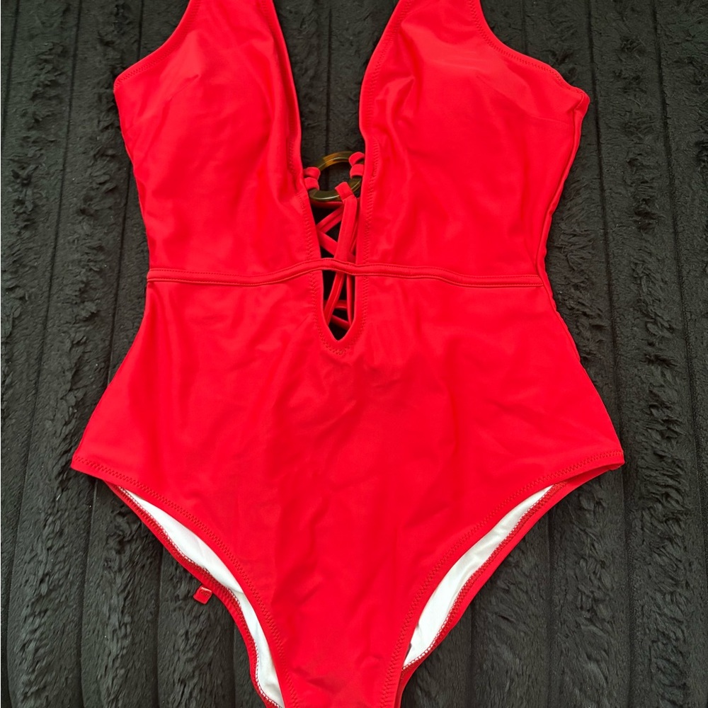 Red One Piece Swimsuit